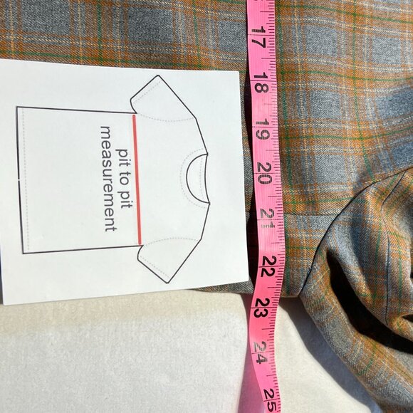 🧥 Steve Madden Women's Oversized Double Breasted Plaid Blazer Jacket – Size L - Picture 12 of 12